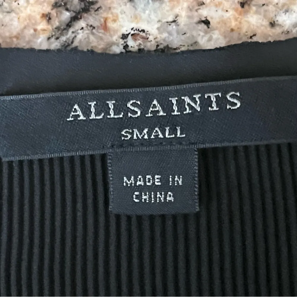 AllSaints EITA Black Mini Dress S | Goth Grunge Witchy Moto Biker Minimalist - Image 8