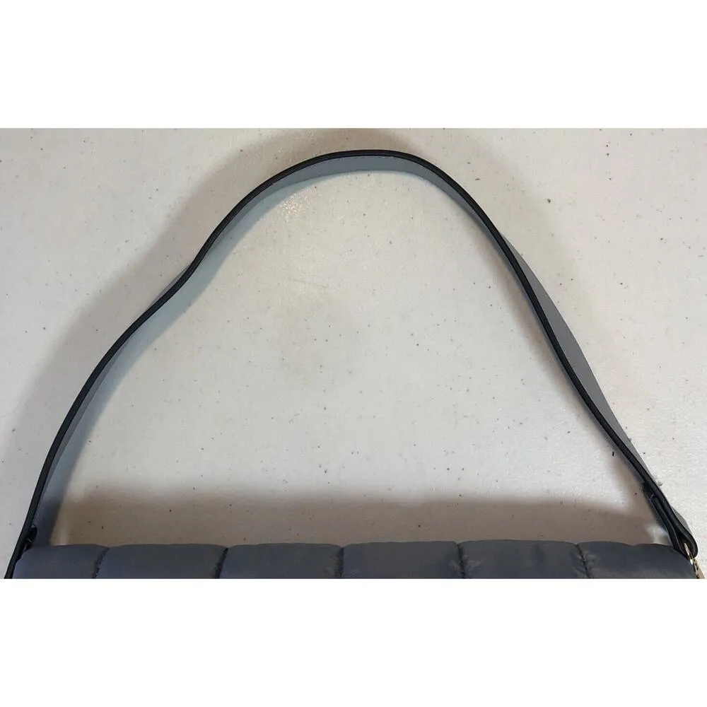 Violet Ray Eco Women’s Handbag, Light Gray Nylon Envelope Purse - Image 4