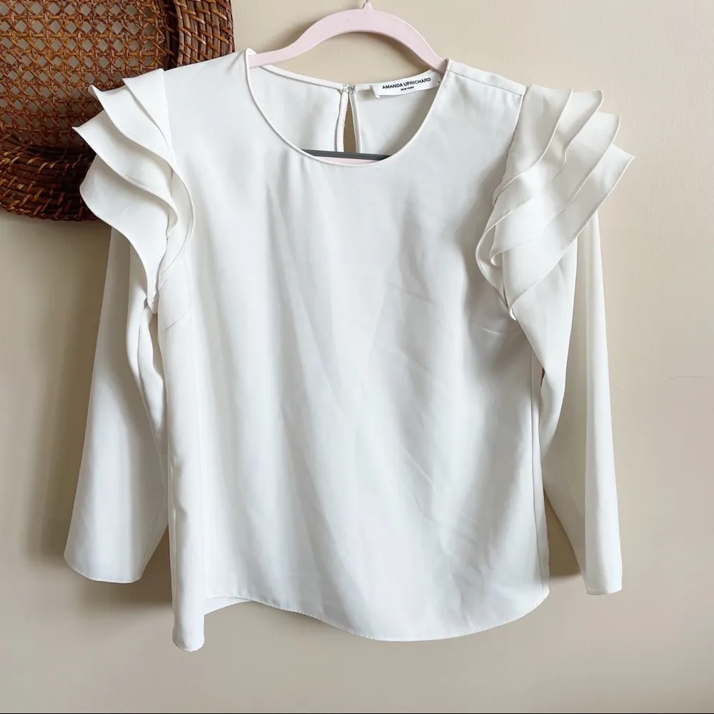 Amanda Uprichard Margaret Ruffle Top - Image 7