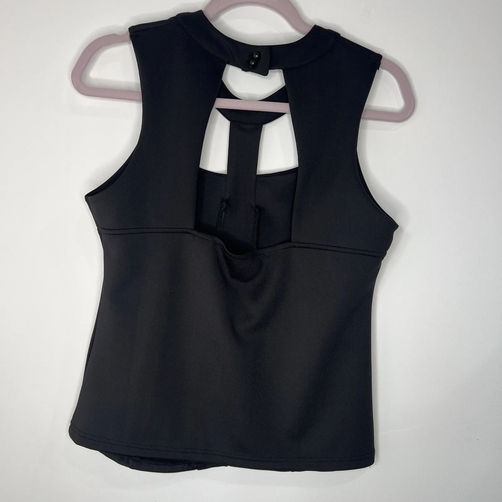 Lady Dutch High Society Size L Black Halter Sleeveless Top Size L - Image 5