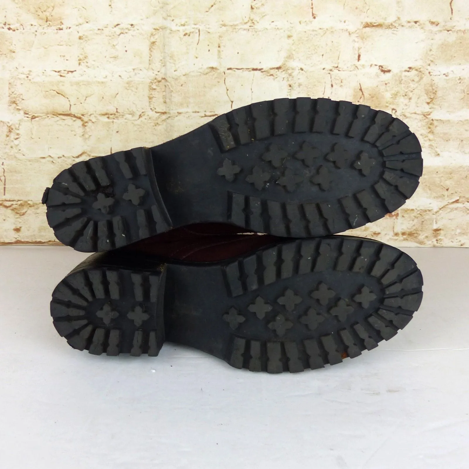 Steve Madden Boots Womens 8.5 M Burgundy Suede Gloat Lace Up Combat Heel 90s - Image 9