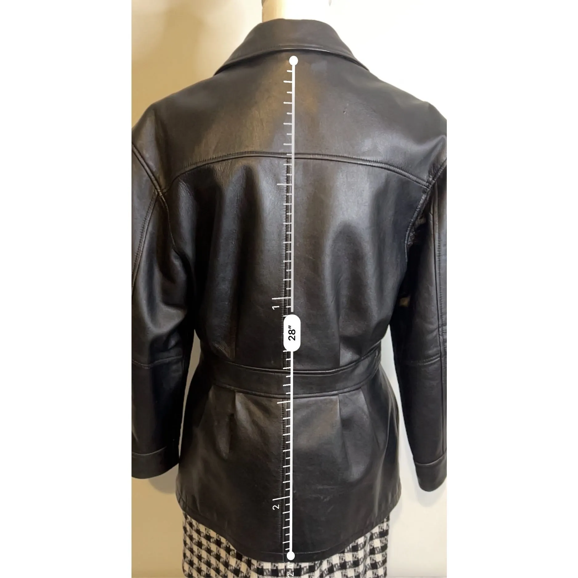 Women’s SONOMA LAMBSKIN Leather Jacket Pockets SMALL - Image 4