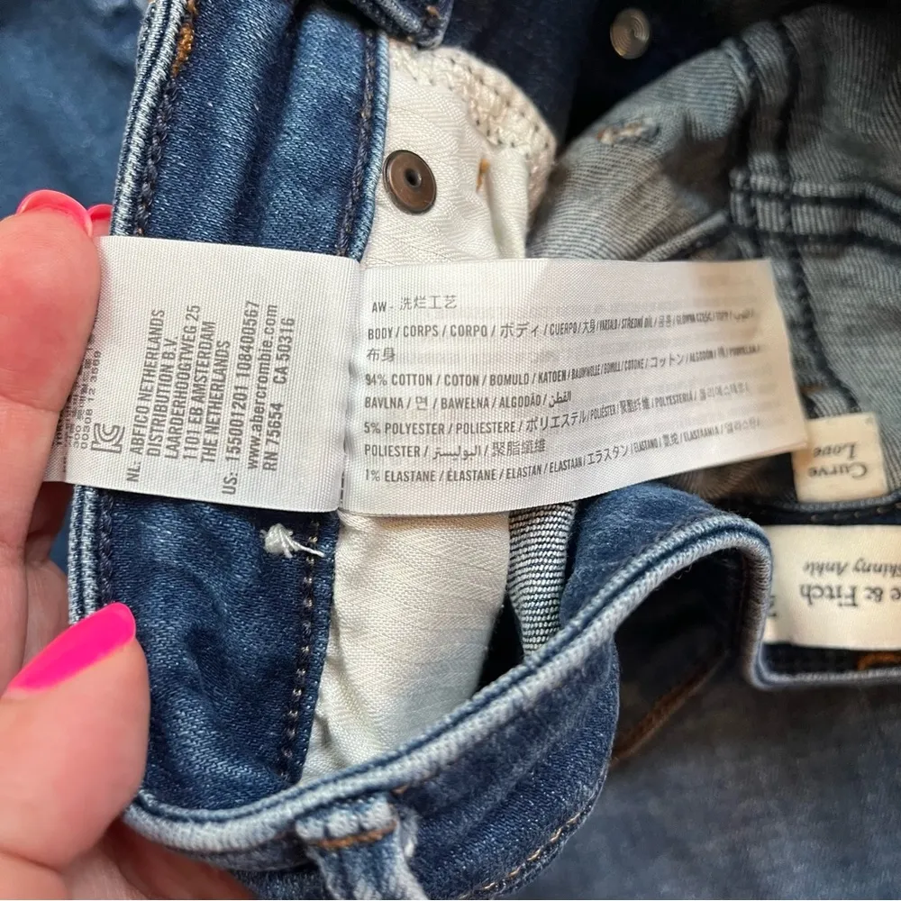 Abercrombie & fitch high rise super skinny ankle jeans size 27 / 4s - Image 7