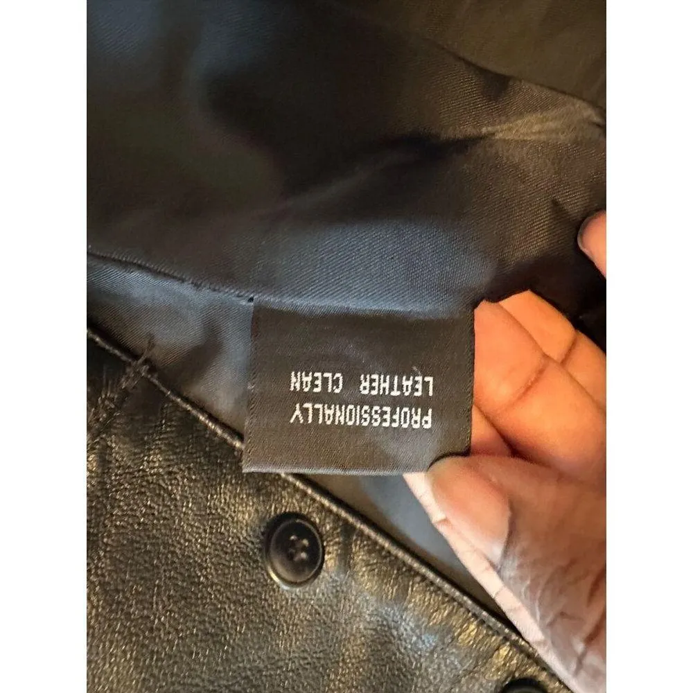 Indeed Genuine Leather Racer Moto Jacket Black Size M READ Classic Outerwear Size M - Image 10