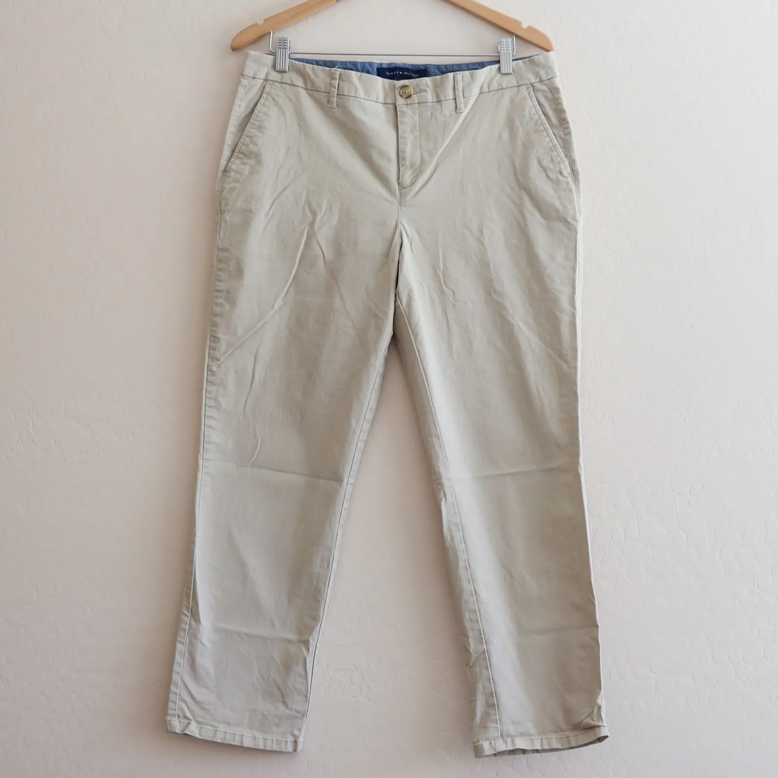 Tommy Hilfiger Hampton‎ Khaki Pants Straight Leg Chino Career Women's Size 14 - Image 2