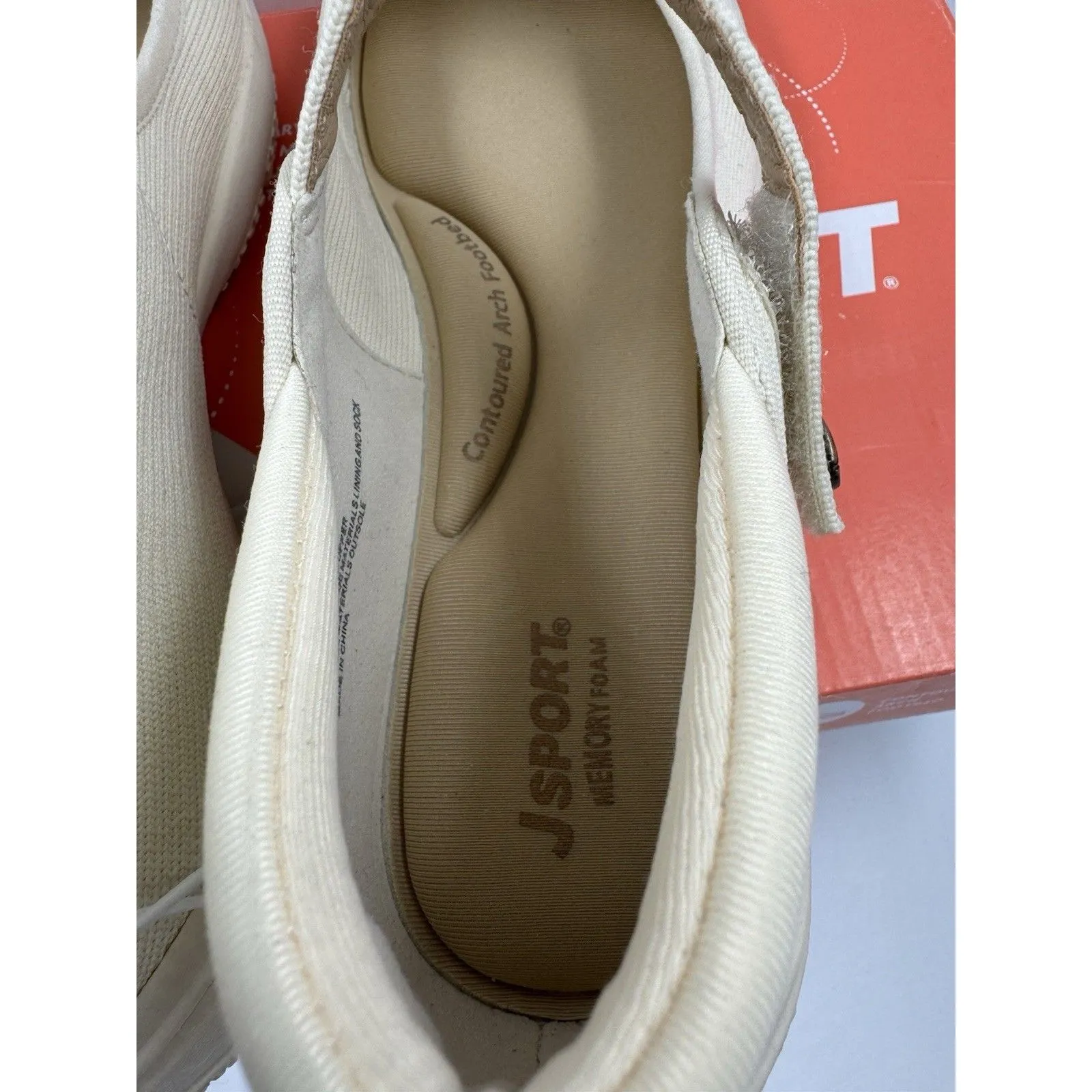 Jsport Womens Shoes Beige Mary Jane Memory Foam Contoured Arch Lightweight 8.5 - Image 7