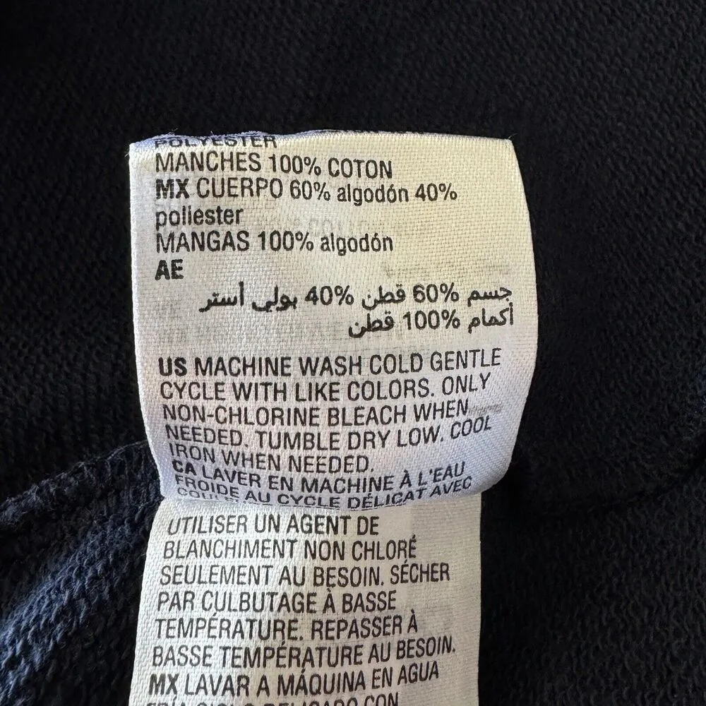 Charter Club Small Sweatshirt Top Flutter Cap Sleeve Stretch Crew Neck Navy Blue - Image 8