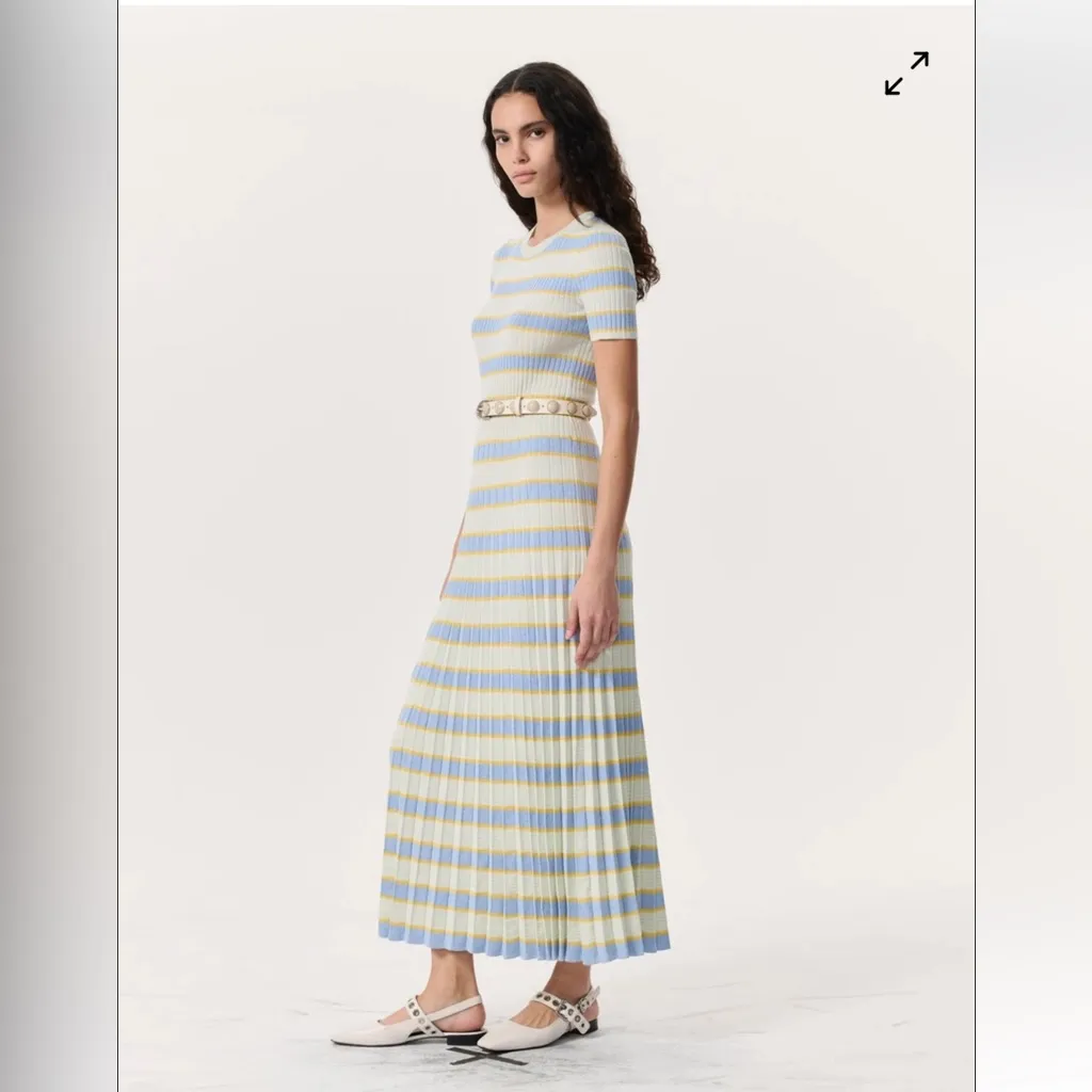 New with Tags Rag & Bone Eloise Striped Rib Knit Midi Dress Sz M - Image 4