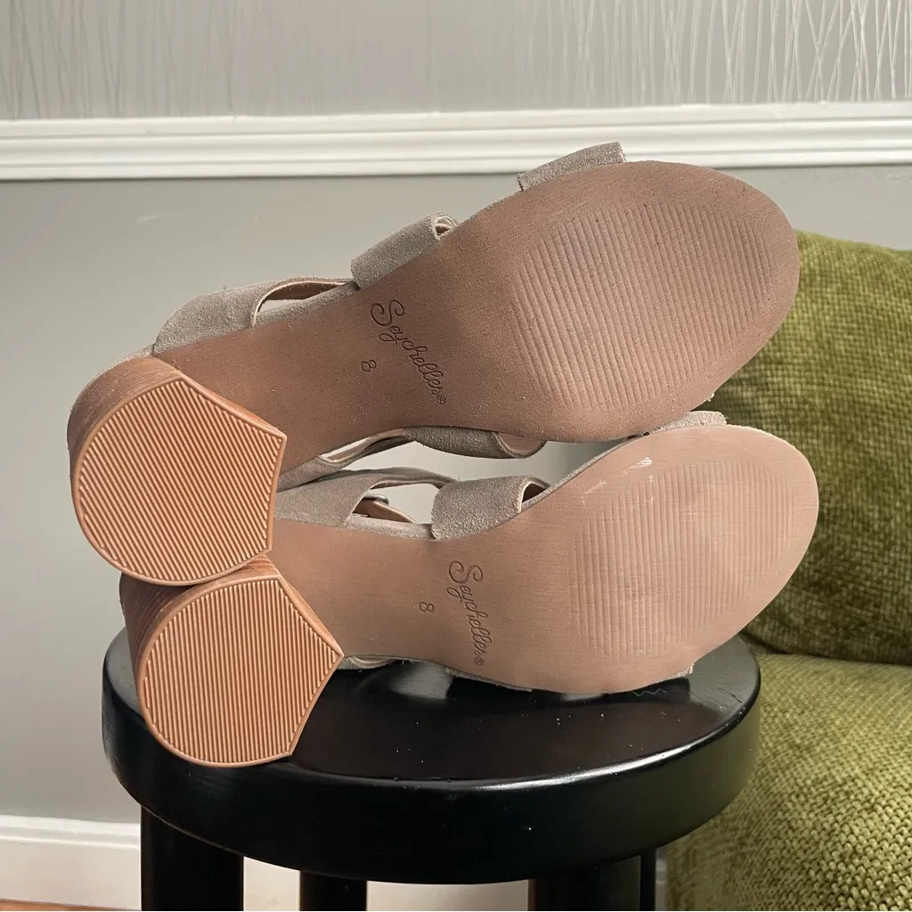 SEYCHELLES Antiques Strappy Sandal In Grey Suede Leather Women’s size 8 - Image 11