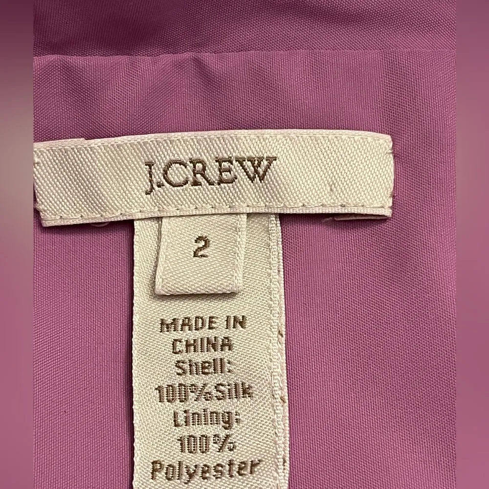 J Crew Sophia Lilac silk chiffon dress - Image 3