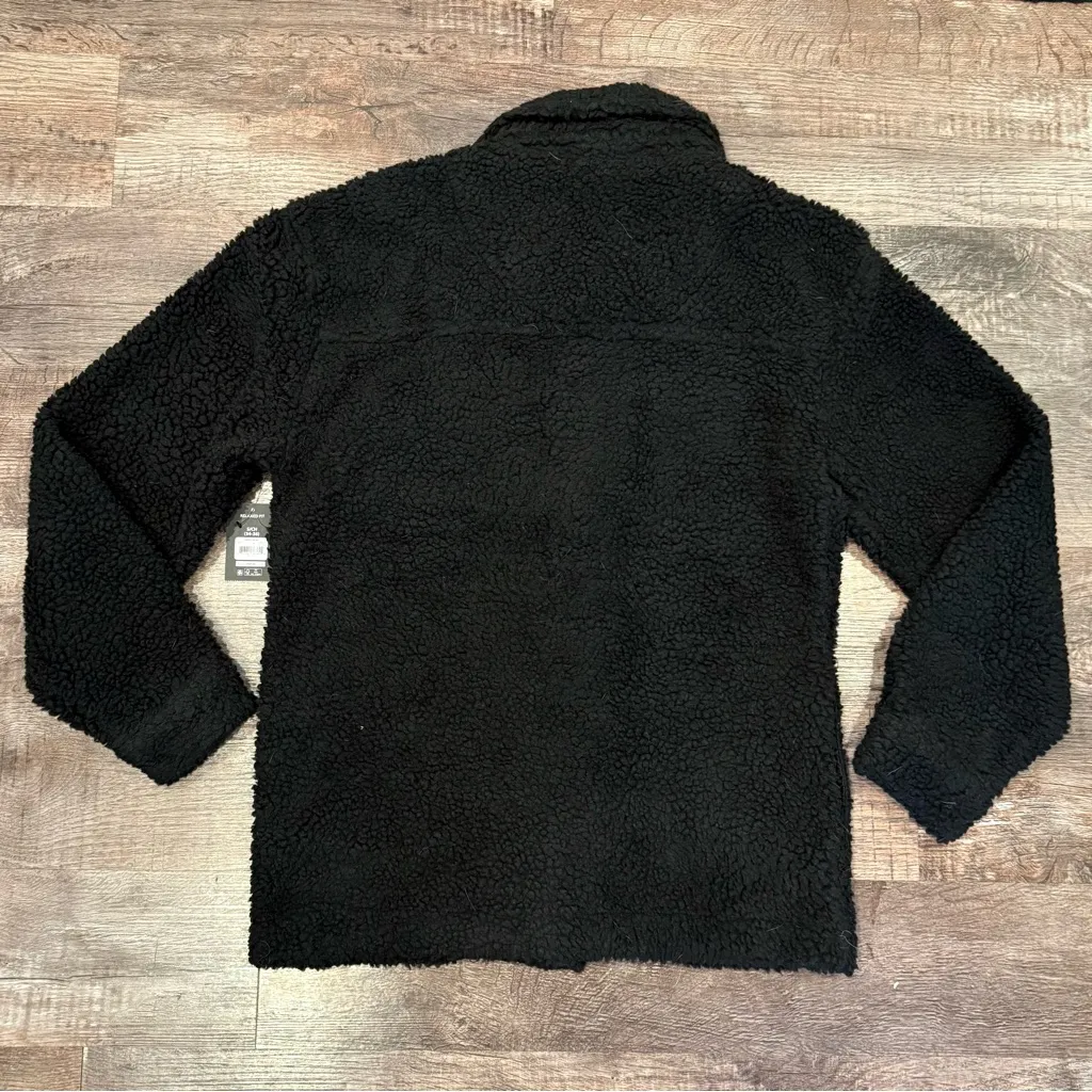 NWT No Boundaries Black Sherpa Snap Button Front Fall Jacket Outdoor Small - Image 3