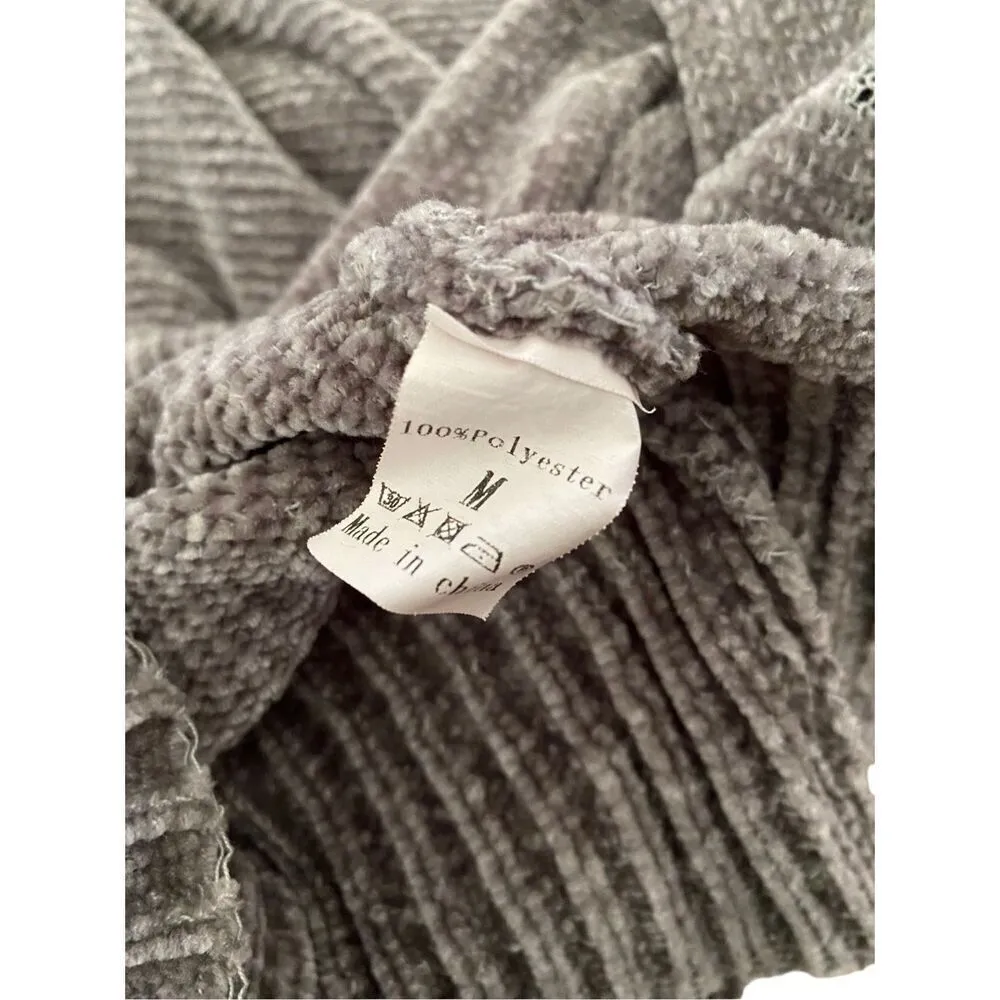 Knit Turtleneck Sweater Workwear Winter Casual School Green Size M - Image 7