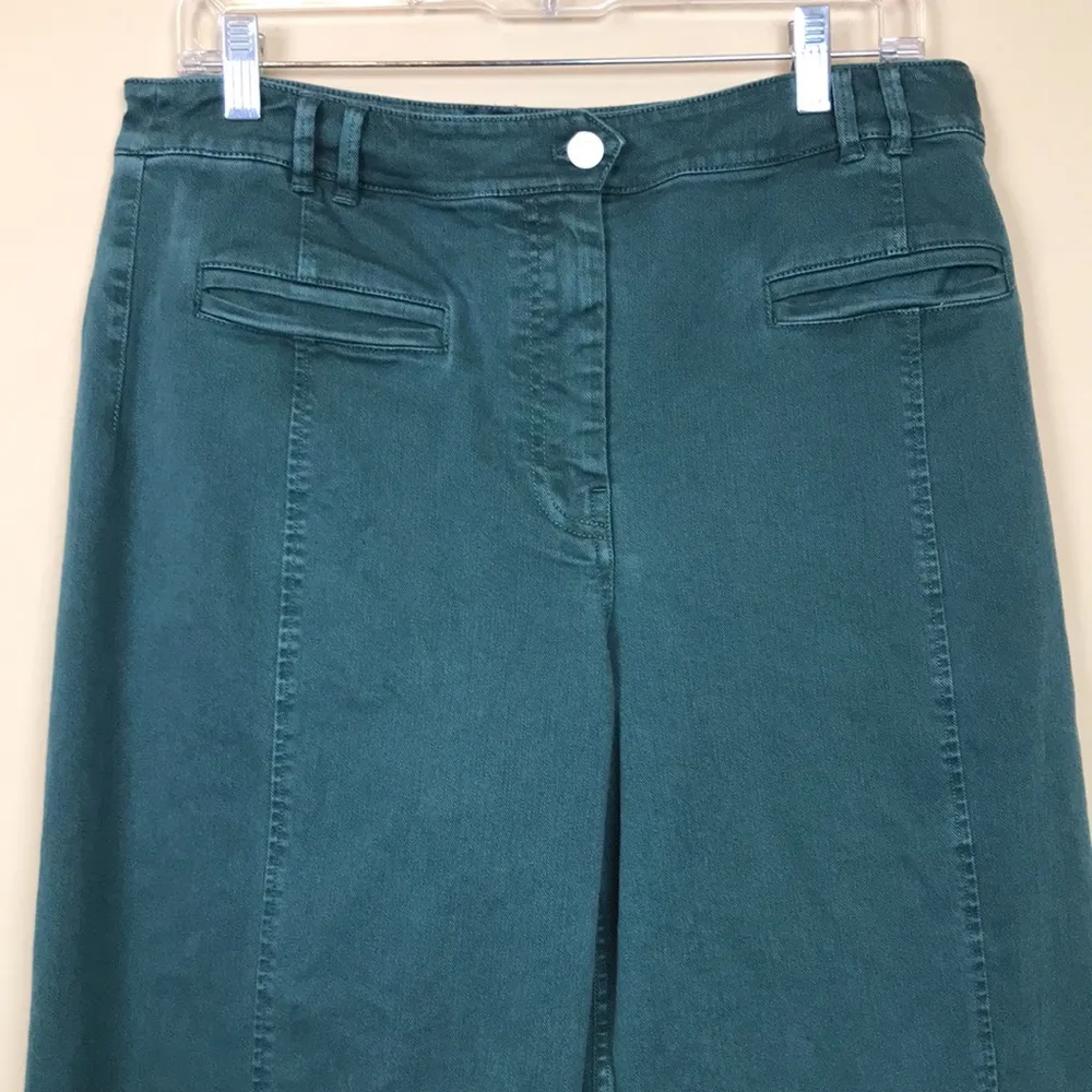 Maeve Anthropologie Women’s Wide Leg Green Denim Jeans - Image 2