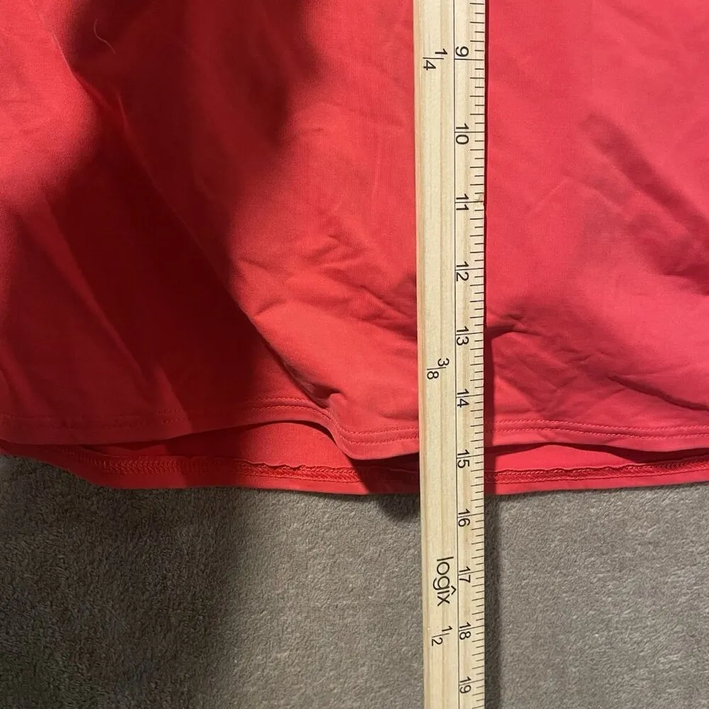 LAND'S END Skort Womens 18 Plus Skirt Lined Shorts Bottoms Swimwear  Red Nylon - Image 6