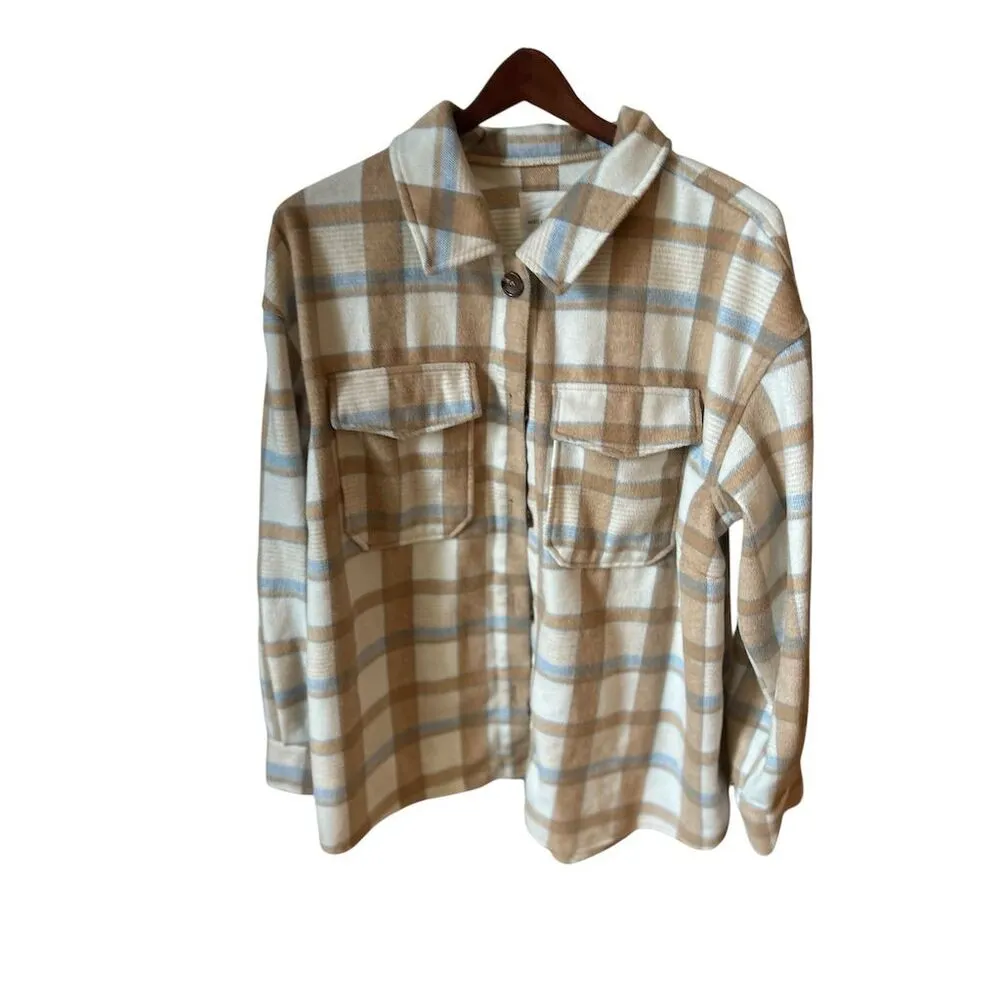 Avec Les Filles Women's Plaid Shirt Jacket Size 2X Multicolor Casual - Image 3