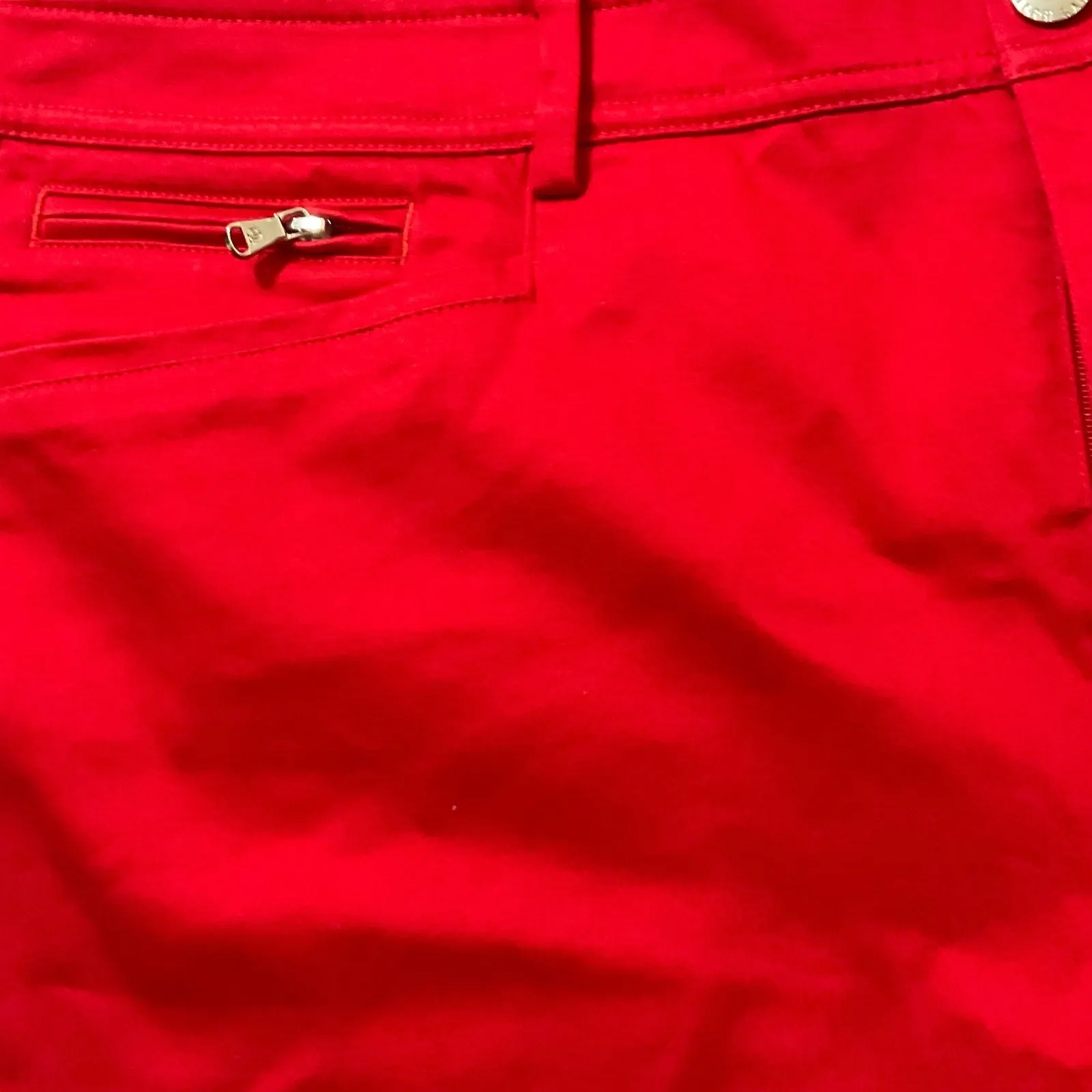 Lauren Ralph Lauren Women Red Zipper Pocket Golf Shorts Size 12 - Image 6