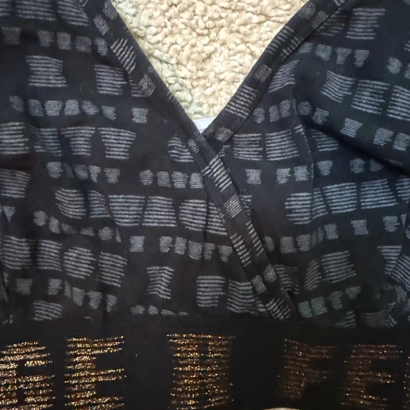 Savage X Fenty [ 1X ] Cross Over V Neck Wireless Bralette Grey Black Coquette‎ - Image 6