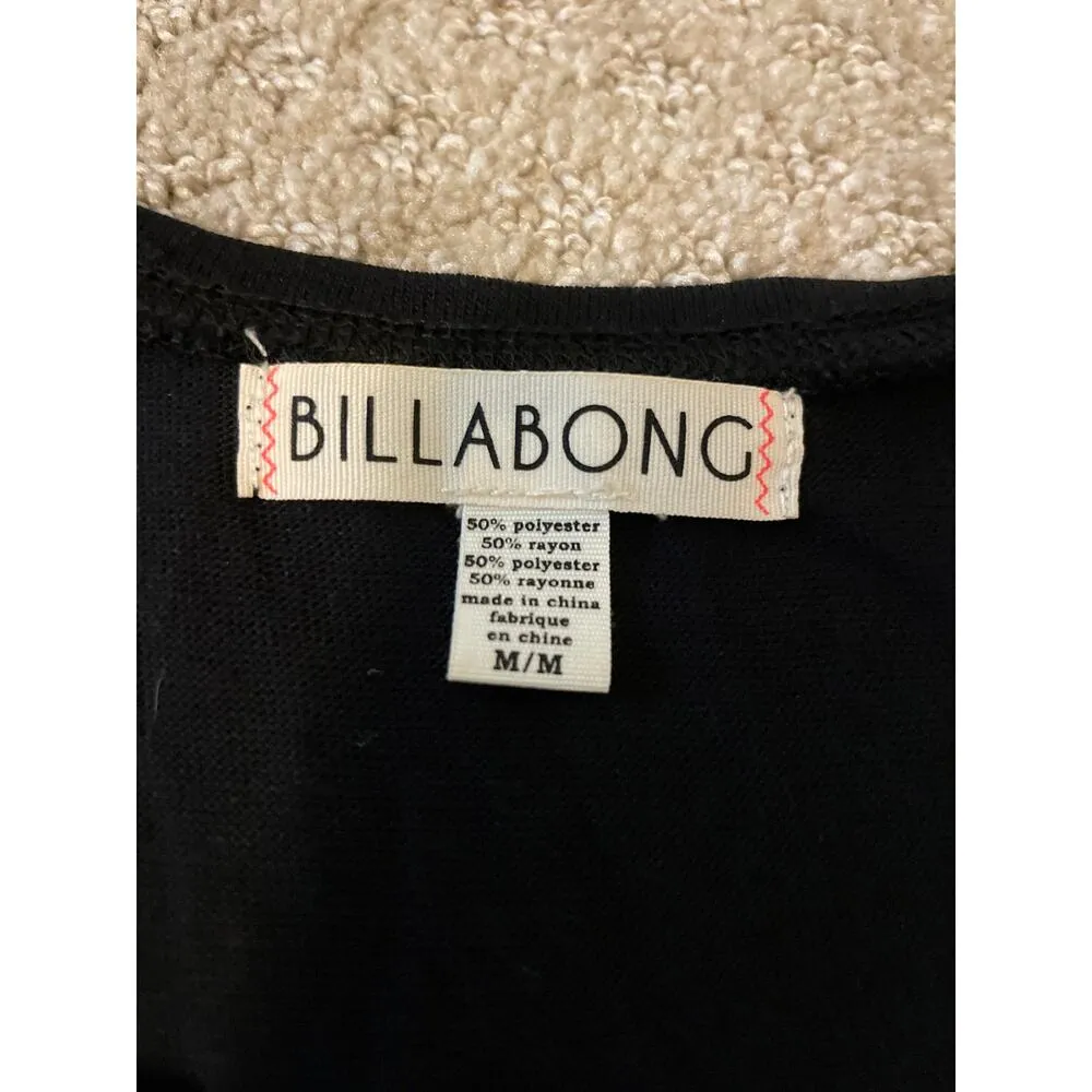 Billabong Black Loose Fit Tank Top Medium - Image 3