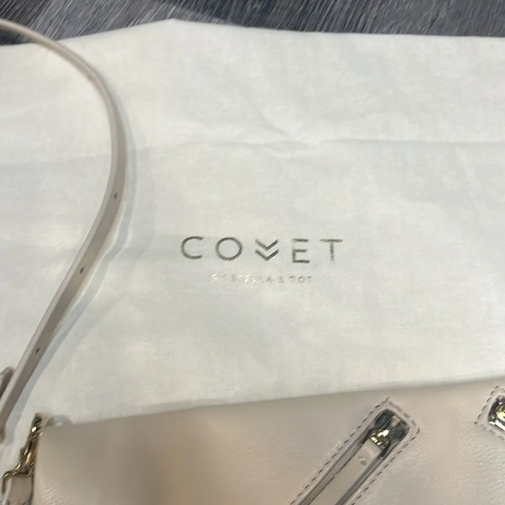 Stella & Dot COVET Waverly leather clutch to crossbody ivory gold purse ($299) - Image 5