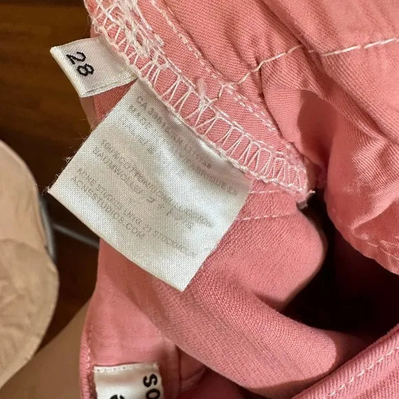 Acne Studios Straight Leg Jeans In Pink‎ Salmon Size 28 - Image 9