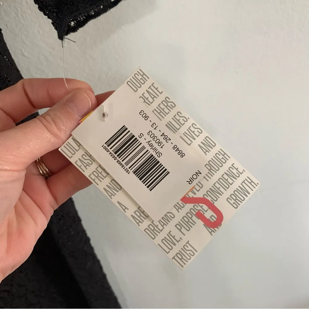 Lularoe Contemporary Black Lace Shirly Open Front Kimono Size S NEW - Image 4