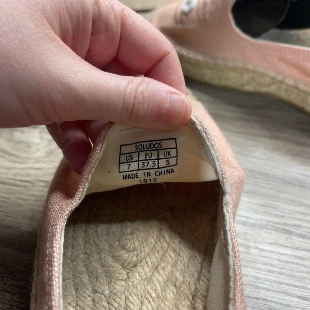 Soludos Dusty Rose Ciao Bella Espadrille Slip Ons - Image 8
