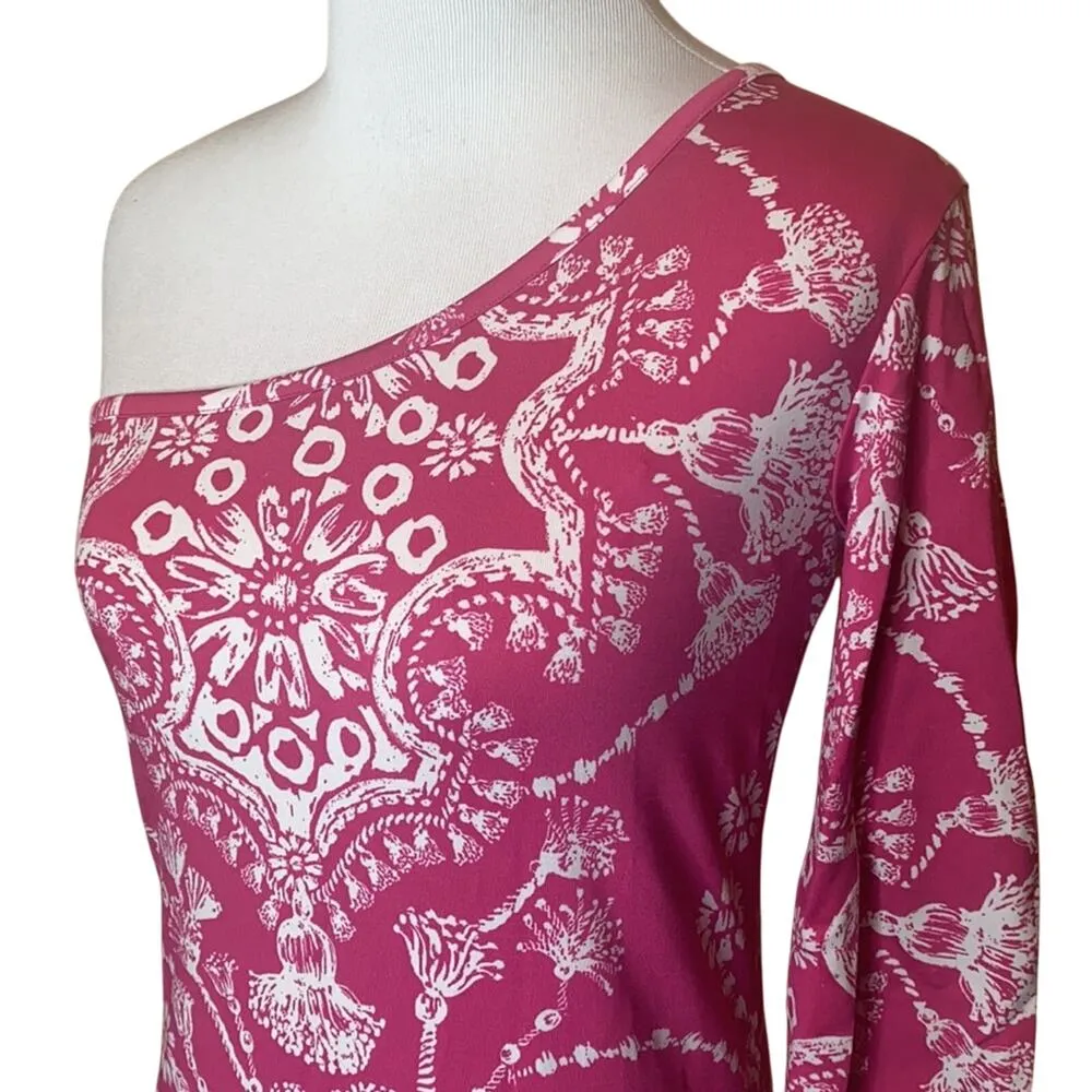 Persifor One Shoulder Bodycon Mini Dress XS Pink - Image 3