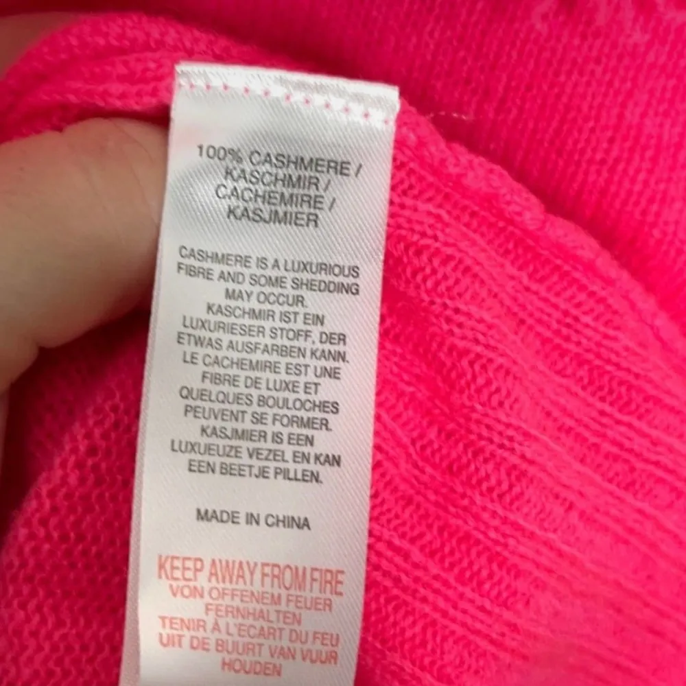 Brodie Cashmere Faye Fringe Pink Sweater Women’s Size Large - Image 4