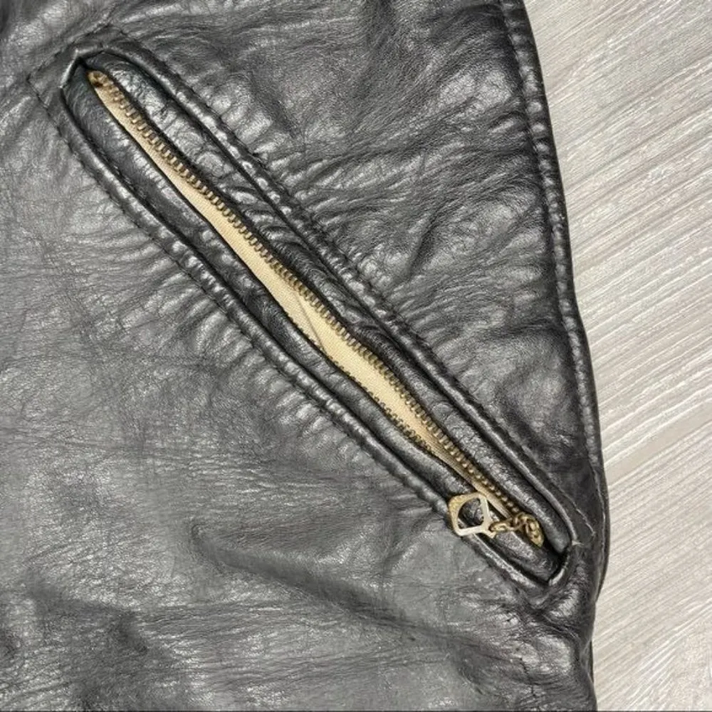 Vintage walkers riding apparel western wear horseback riding leather Pants small Black - Image 4