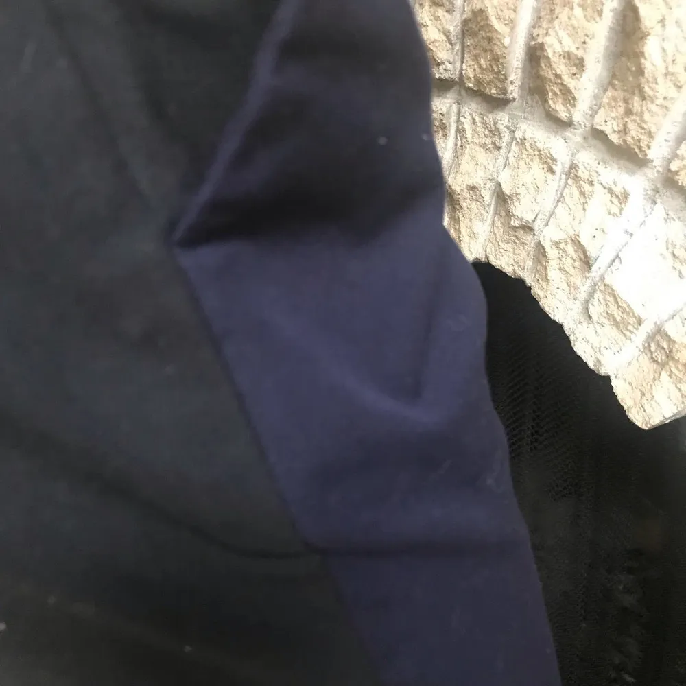 Eileen Fisher Blue Black Colorblock Trouser Pants Women's Size XS - Image 4