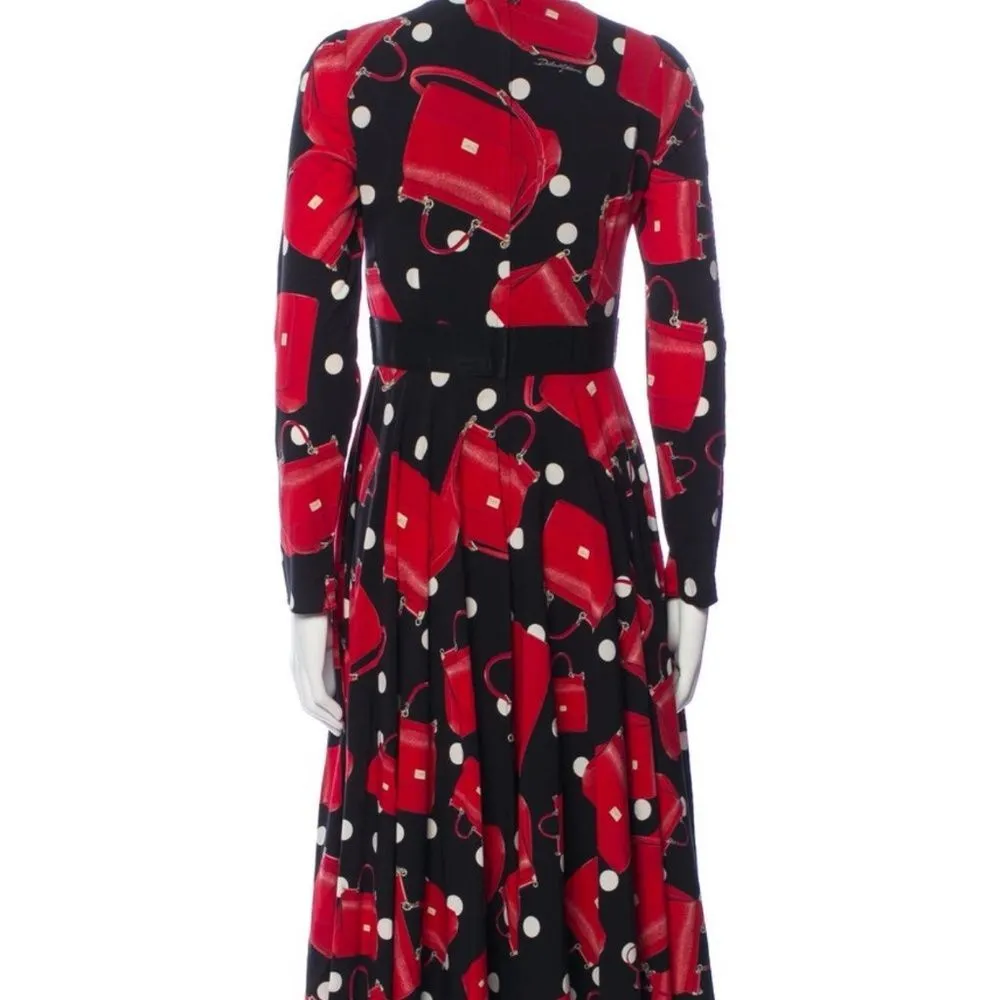 NWOT Dolce&gabbana Sicily bag print dress size 38 - Image 7