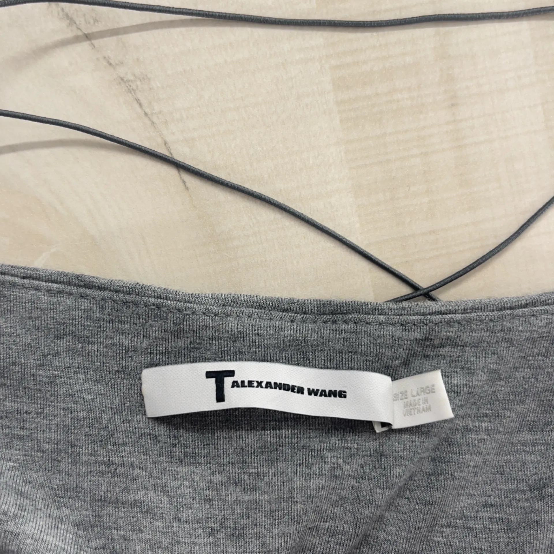 T by ALEXANDER WANG gray jersey knit modal sexy string dress L soft Size L - Image 4