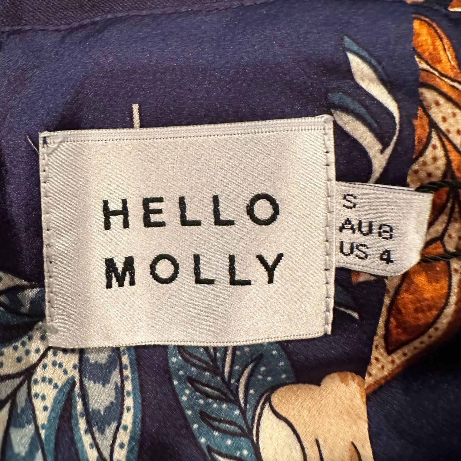 Hello Molly Atlas Maxi Dress Women's 4 Navy Floral‎ Feminine Dainty Lightweight - Image 12