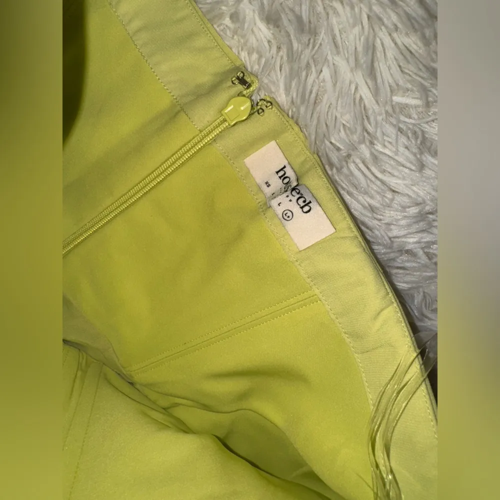 NWOT  Adrienne Lime Green Strapless Dress sz XL - Image 6