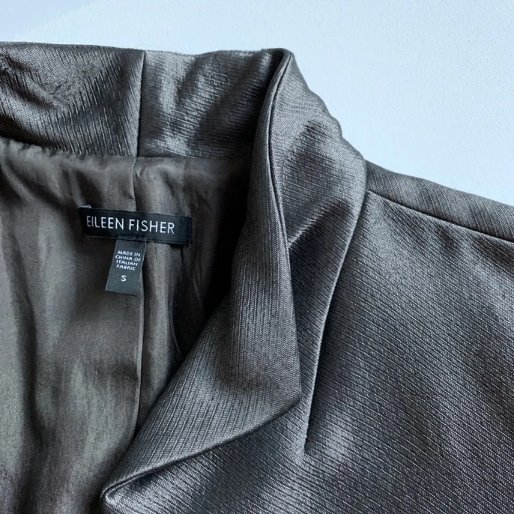 Eileen Fisher Open Shimmering Boucle Coat Textured Ombre Women’s Size Small - Image 3