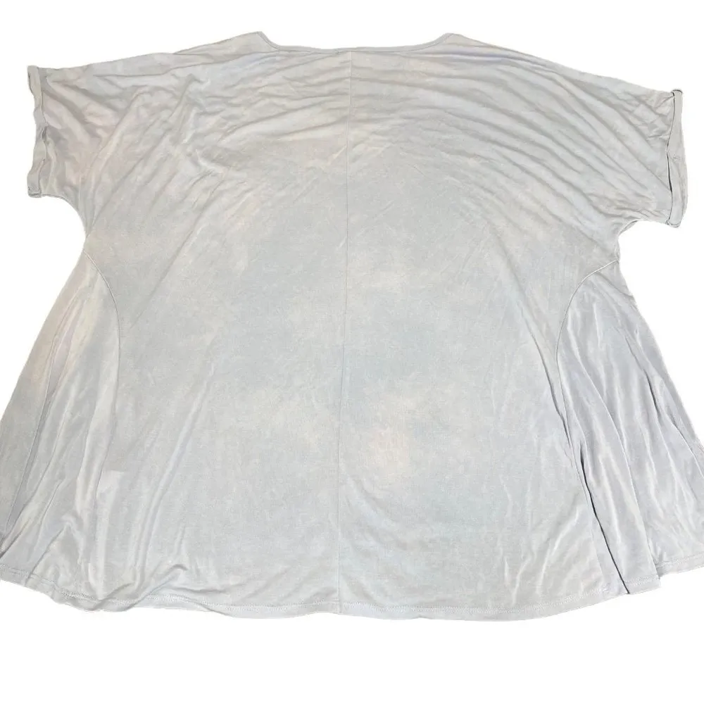 Jennaration Women Shirt Top Blouse Size 2XL Light Blue Shade Color Short Sleeve - Image 2