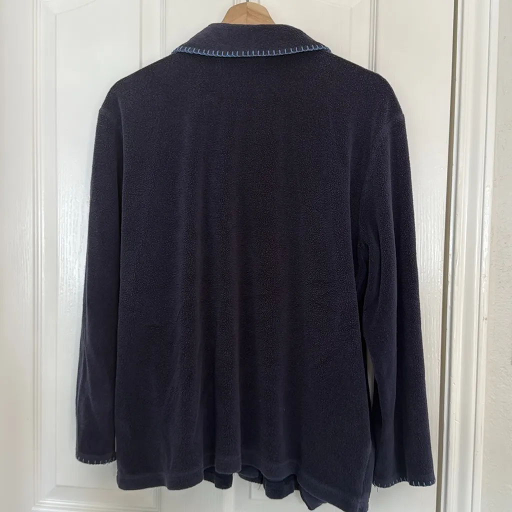 Vintage 90s Christmas/winter embroidered Terry button down - Image 6