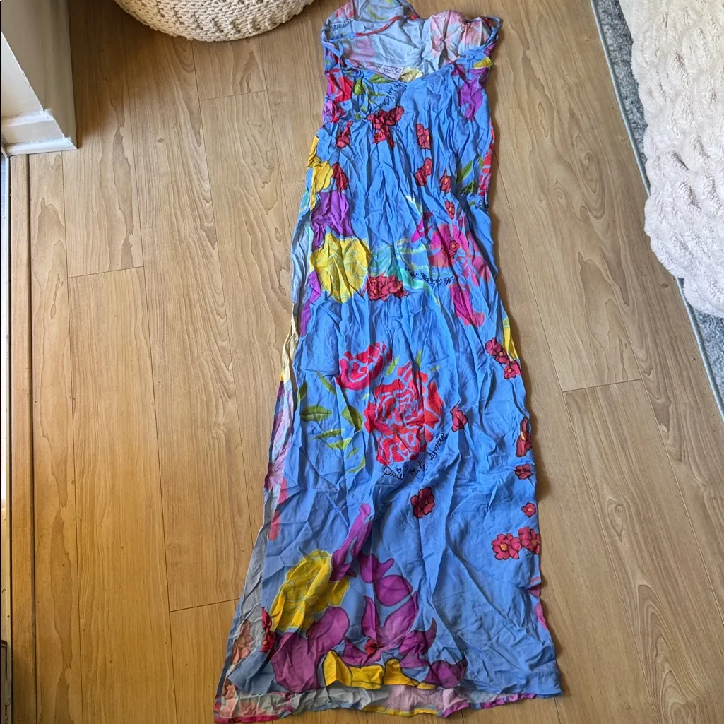 CIELO SLIP DRESS Blue - Image 4