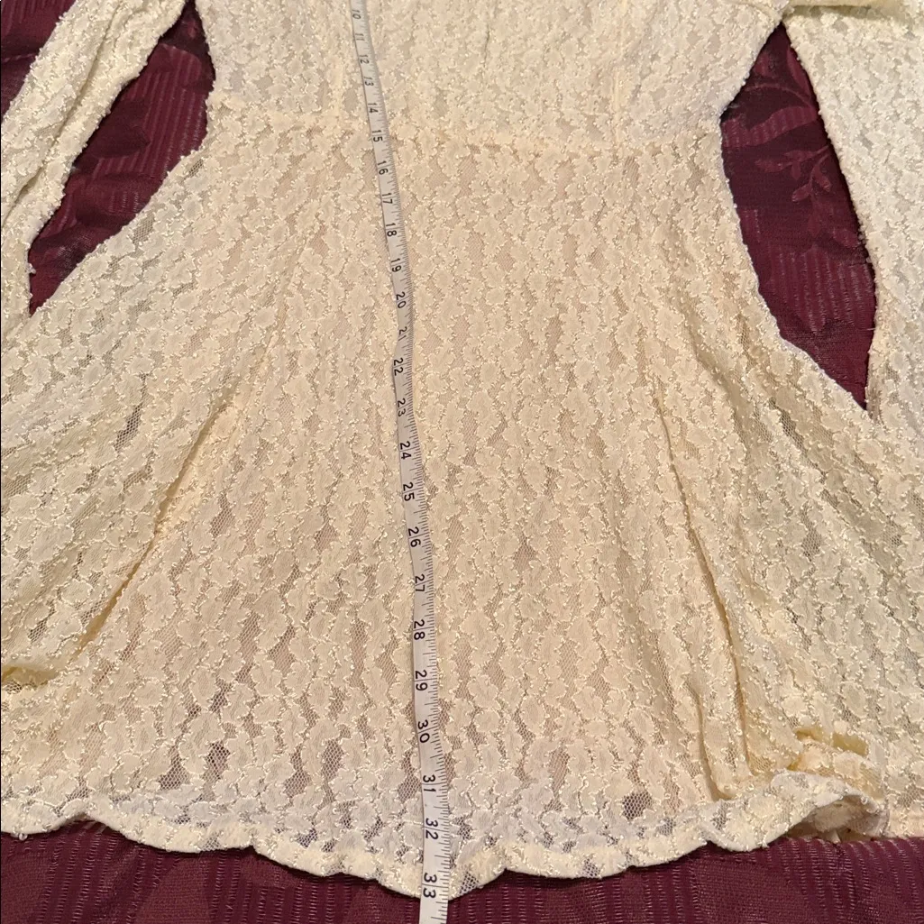 Free People Cream Lace Dress - Image 7