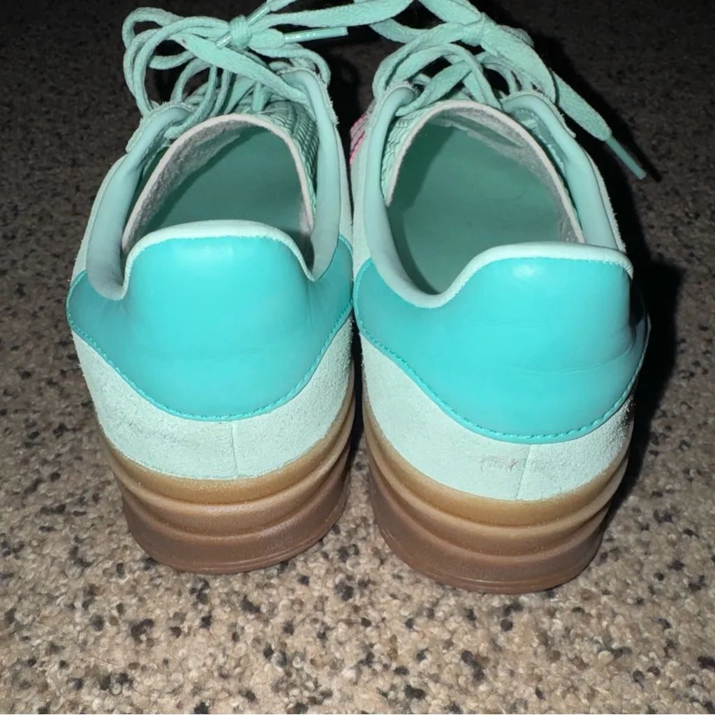 Adidas Gazelle Women's Sneakers - Mint and Pink - Image 3