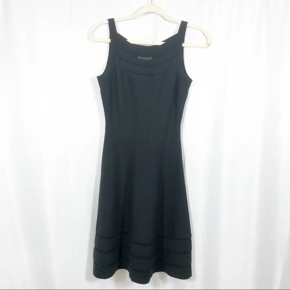 Kate Spade Open Cable Knit Sweater Dress: Black - Image 3