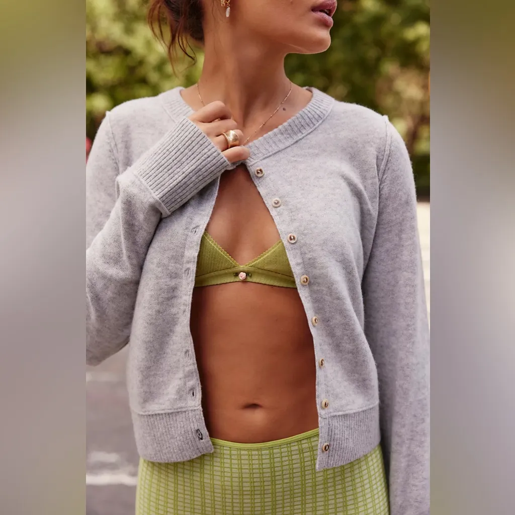 Free people Nocturnal Solid Cashmere Cardi - Image 4