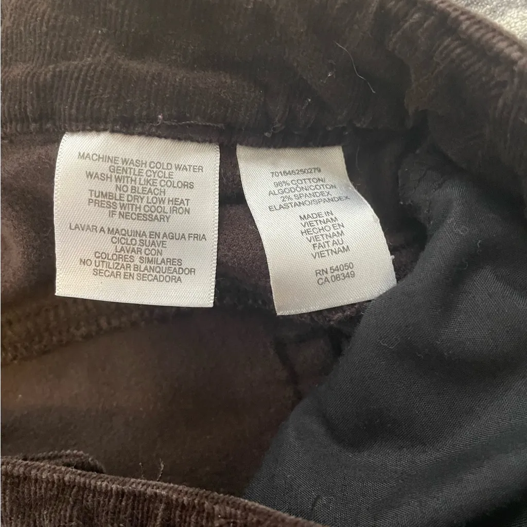 Jones New York Sport Brown Straight Leg Corduroy Pants Size 12 - Image 3