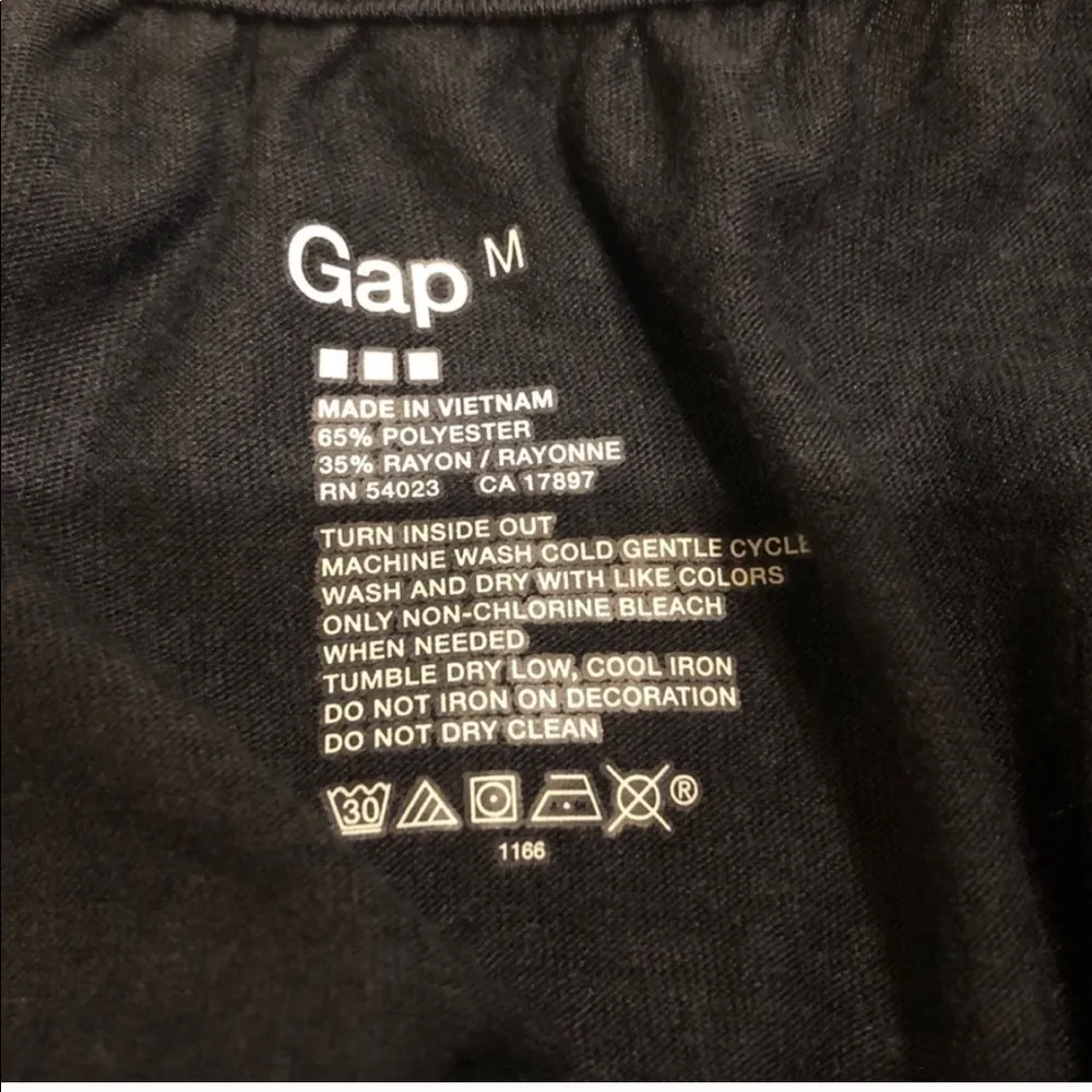 GAP scoop neck embellished short cap sleeve pullover blouse top black silver - Image 6