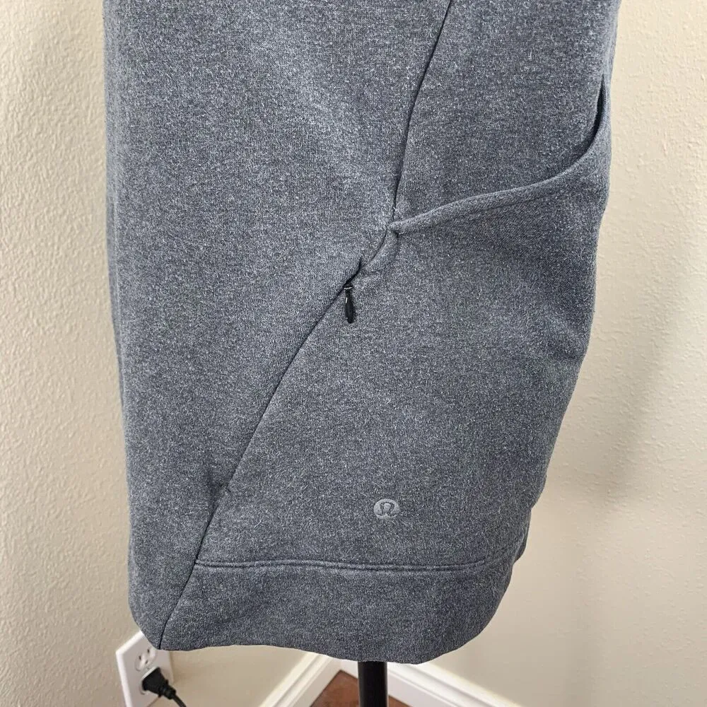 Lululemon &go Endeavor Long Sleeve Heathered Black (Gray) Sz 6 Open Cut Out Back - Image 6