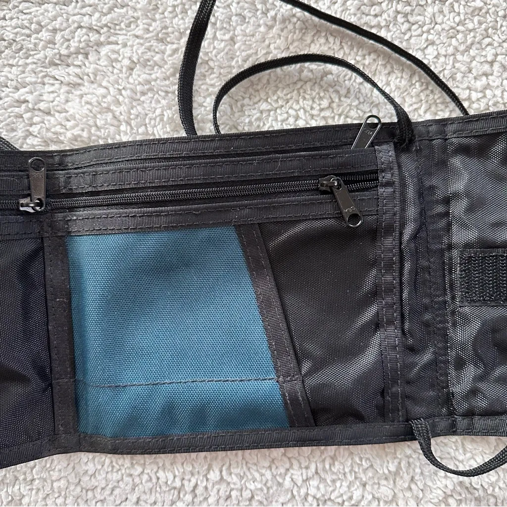 L.L. Bean Teal Belt Bag with Black Accents Blue - Image 7
