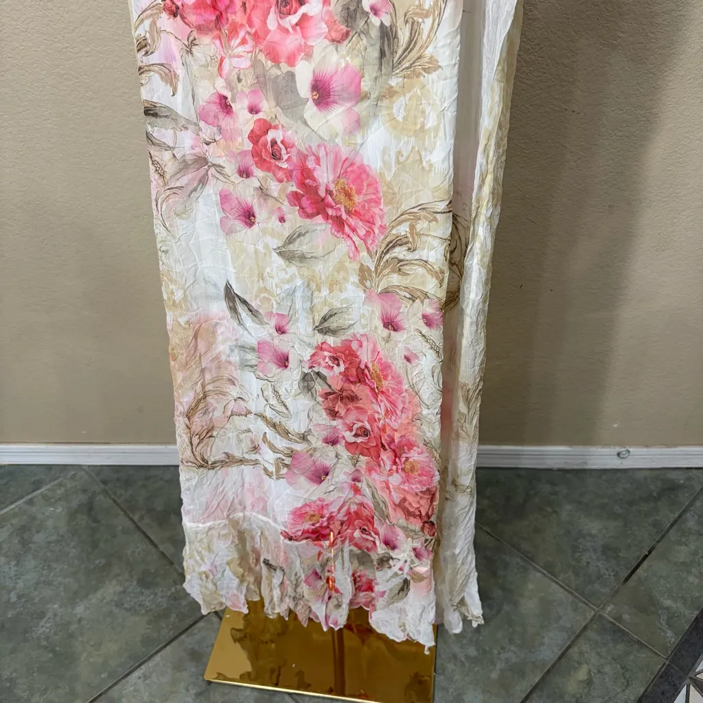 Cal Style Embellished Gauze Maxi Dress Rhinestones Fairycore Ethereal Sz 2XL Pink - Image 3