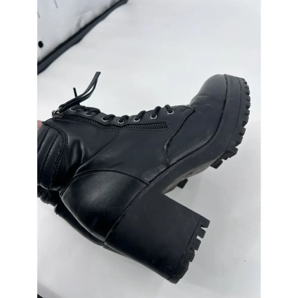 Truffle Collection Women's‎ Faux Leather Round Toe Ankle Boots Black Size 7.5 - Image 8