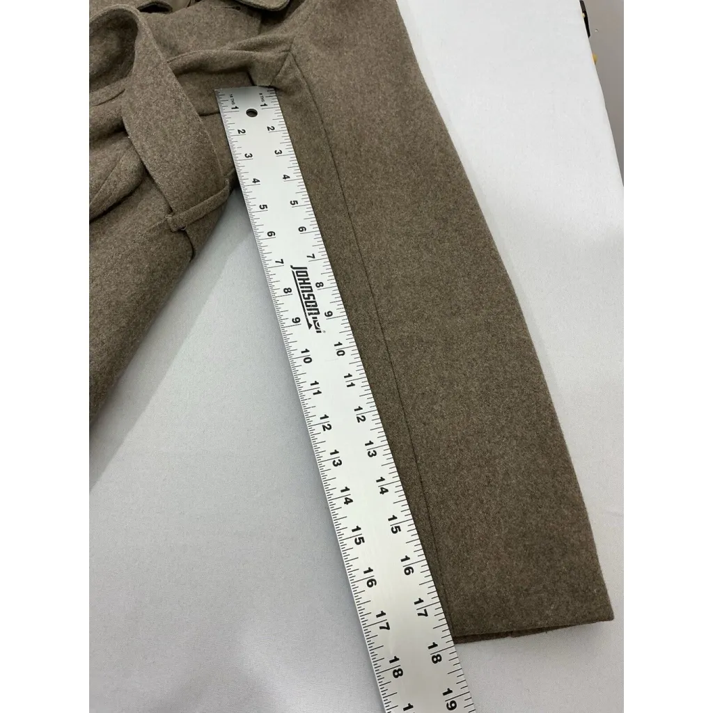 Womans New York & Co Extra Small Brown Double Breasted Pea Coat With Belt Size XS - Image 8