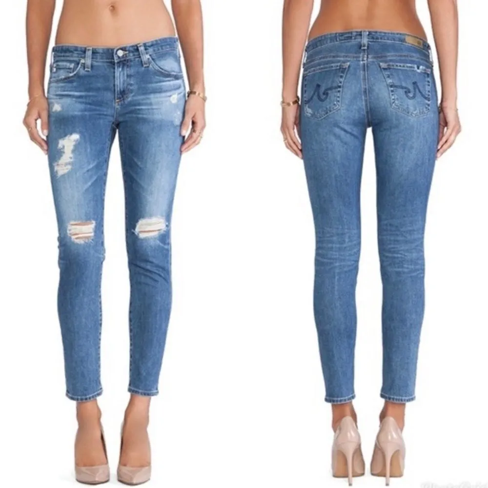 Adriano Goldschmied AG Stilt Cigarette Jean 31R Distressed - Image 4